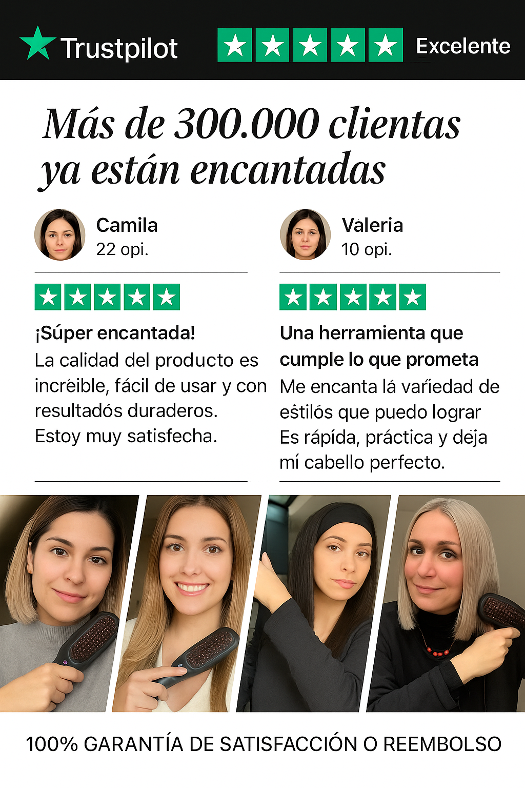 Cepillo alisador recargable